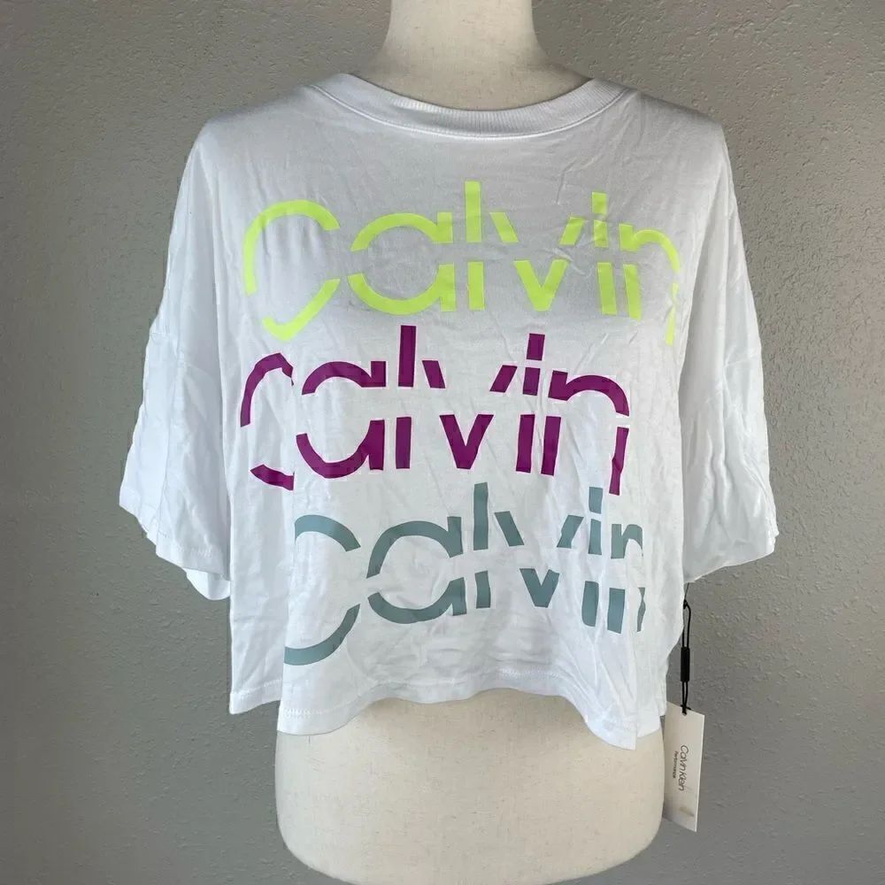 NWT Calvin Klein Performance Oversized Crop Top Size M